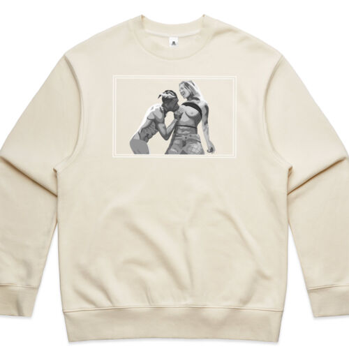 X TITTY HEAVY CREW WHITE DOUBLE BORDER Thumbnail